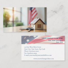 Patriotisches Real Anwesen mit House und Keys Visitenkarte