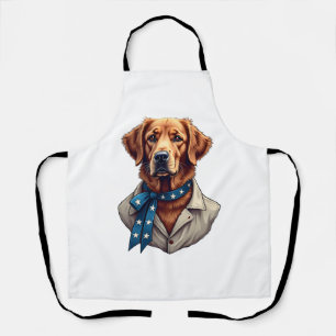 Patriotisches Retriever-Stolz Vintage-Hunde-Shirt Schürze