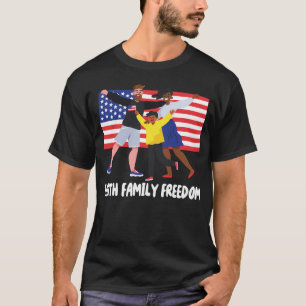Patriotisches Retro-Glaube-Familie-Freiheit-USA-F- T-Shirt