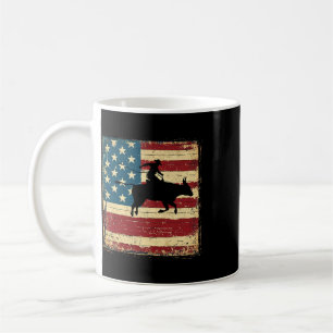 Patriotisches Rodeo Pferd Cowboy Bull Rider USA Am Kaffeetasse