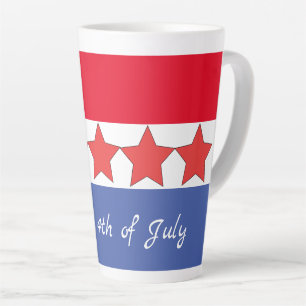 Patriotisches Rot-Weiß-Blau 4. Juli-Party  Milchtasse