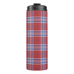 Patriotisches Rot-Weiß-Blau-Amerikanisches Karo Thermosbecher