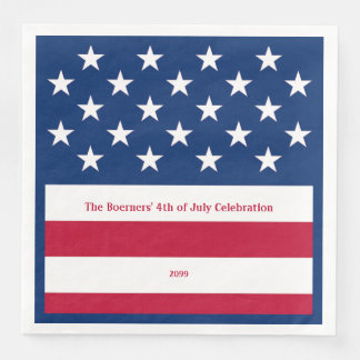 Patriotisches Rot Weiß & Blau Old Glory Papier Din Serviette