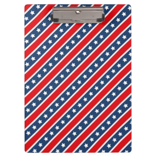 Patriotisches Rot, Weiß & Blau USA Sterne & Streif Klemmbrett