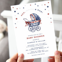 Patriotisches Rot, Weiß & Due 4. Juli Babydusche