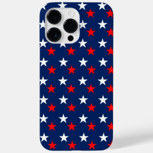 Patriotisches Rot-Weiß- und Blausterndesign Case-Mate iPhone 14 Pro Max Hülle