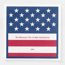 Patriotisches Rotes Weiß & Blau Altes Glanzpapier 