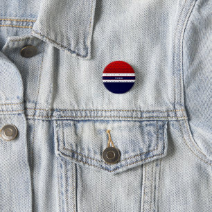 Patriotisches Rotes Weiß & Blau mit    StarsFrauen Button