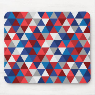 PATRIOTISCHES ROTES WEISSES BLAUES DREIGELPATTER MOUSEPAD