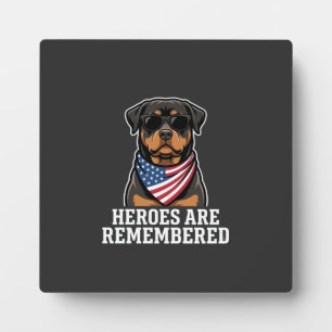 Patriotisches Rottweiler-Held-Hund-Vektor-Design Fotoplatte