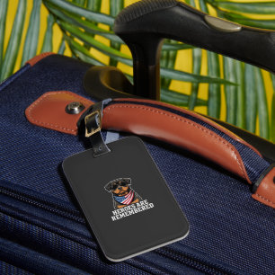Patriotisches Rottweiler-Held-Hund-Vektor-Design Gepäckanhänger