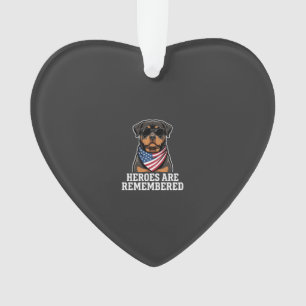 Patriotisches Rottweiler-Held-Hund-Vektordesign Ornament