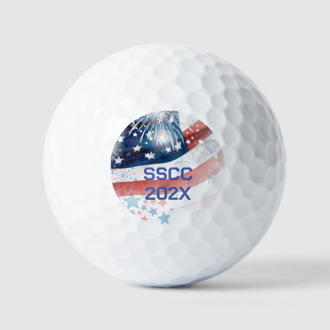 Patriotisches Schauen: Souvenir 4. Juli Golf Ball (Vorderseite)
