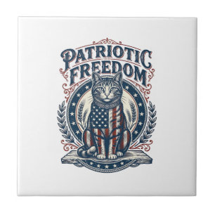 Patriotisches Scheunenkatze Vektorgrafik T-Shirt_1 Fliese