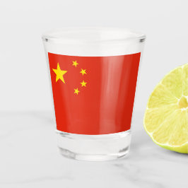 Patriotisches Schiebeglas mit der Flagge der China Schnapsglas