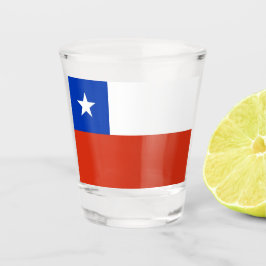 Patriotisches Schiebeglas mit der Flagge des Chile Schnapsglas