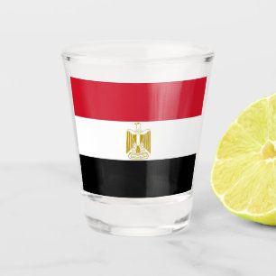 Patriotisches Schießglas mit ägyptischer Flagge Schnapsglas