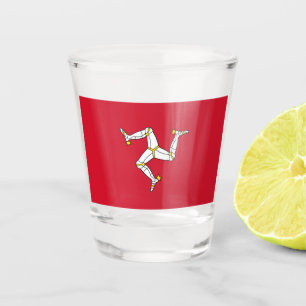Patriotisches Schießglas mit der Flagge der Insel  Schnapsglas