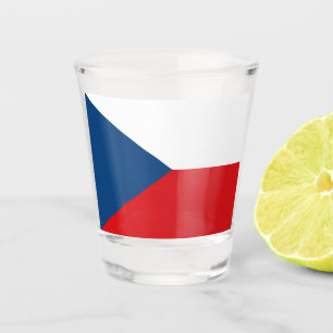 Patriotisches Schießglas mit der Flagge der Tschec Schnapsglas
