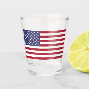 Patriotisches Schießglas mit der Flagge der USA Schnapsglas