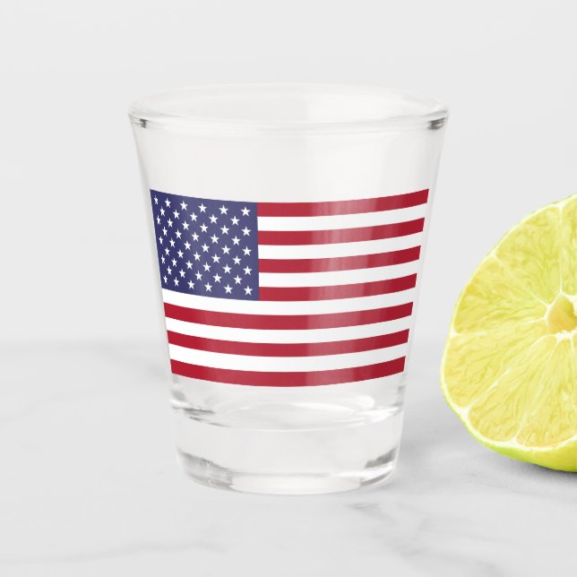 Patriotisches Schießglas mit der Flagge der USA Schnapsglas (Vorderseite)