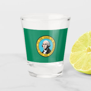 Patriotisches Schießglas mit der Flagge des Washin Schnapsglas