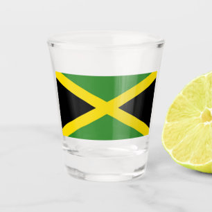 Patriotisches Schießglas mit der Flagge Jamaikas Schnapsglas