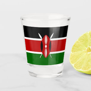 Patriotisches Schießglas mit der Flagge Kenias Schnapsglas