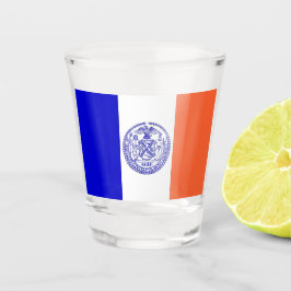 Patriotisches Schießglas mit der Flagge New Yorks Schnapsglas