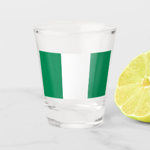 Patriotisches Schießglas mit der Flagge Nigerias Schnapsglas