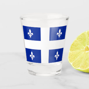 Patriotisches Schießglas mit der Flagge Quebec Schnapsglas