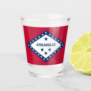 Patriotisches Schießglas mit der Flagge von Arkans Schnapsglas