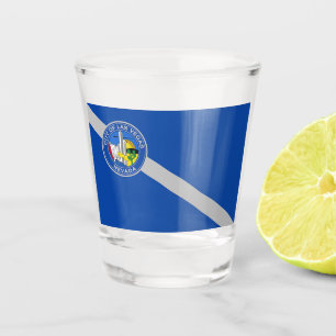 Patriotisches Schießglas mit der Flagge von Las Ve Schnapsglas