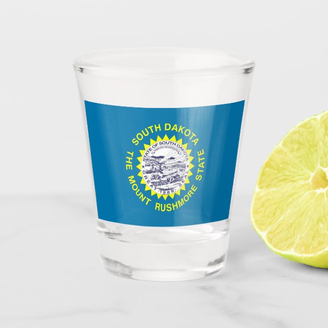 Patriotisches Schießglas mit der Flagge von South  Schnapsglas (Vorderseite)