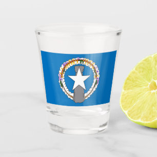 Patriotisches Schießglas mit Fahne von Northern Ma Schnapsglas
