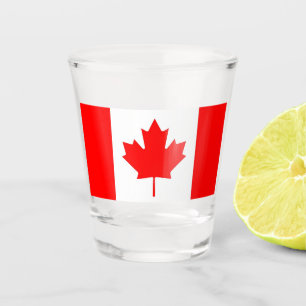 Patriotisches Schießglas mit Flagge Kanadas Schnapsglas