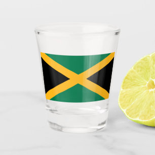 Patriotisches Schießglas mit Flagge von Jamaika Schnapsglas