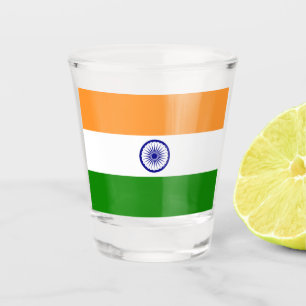 Patriotisches Schießglas mit indischer Flagge Schnapsglas