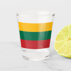Patriotisches Schießglas mit litauischer Flagge Schnapsglas