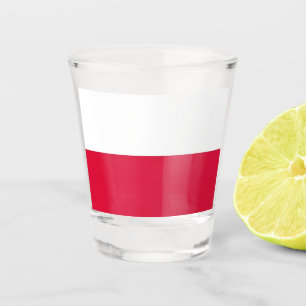 Patriotisches Schießglas mit polnischer Flagge Schnapsglas