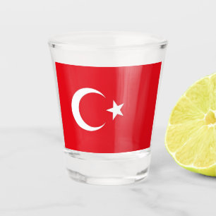 Patriotisches Schießglas mit türkischer Flagge Schnapsglas
