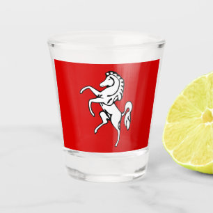 Patriotisches Schnapsglas mit der Flagge von Kent 