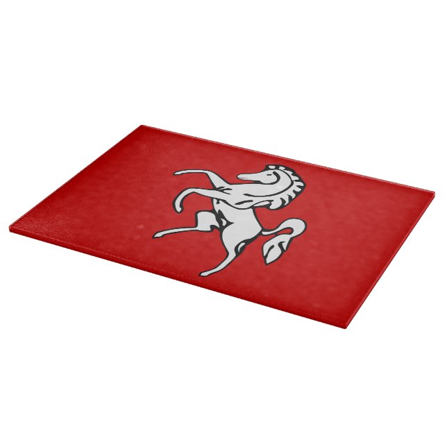 Patriotisches Schneidebrett mit Flag Kent, England (Ecke)