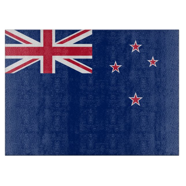 Patriotisches Schneidebrett mit Flagge Neuseelands (Vorderseite)