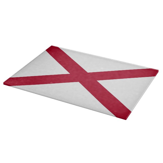 Patriotisches Schneidebrett mit Flagge von Alabama (Ecke)