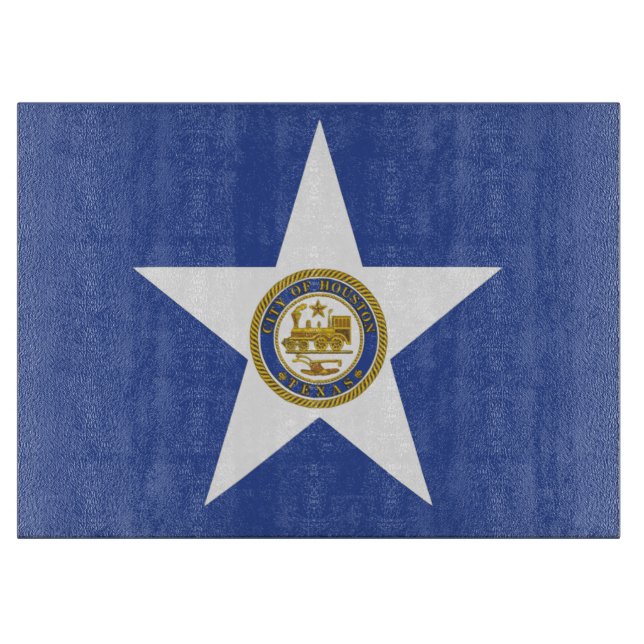 Patriotisches Schneidebrett mit Flagge von Houston (Vorderseite)