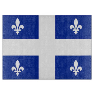 Patriotisches Schneidebrett mit Flagge von Quebec
