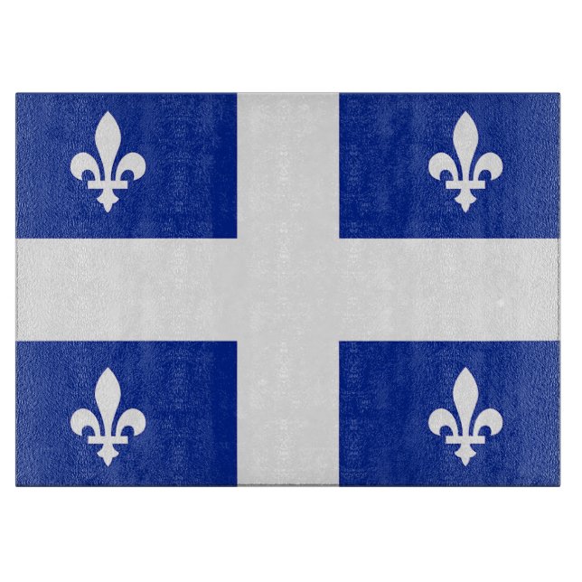 Patriotisches Schneidebrett mit Flagge von Quebec (Vorderseite)