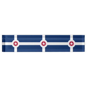 Patriotisches Schreibtischenschild mit Flagge von  Namensplakette