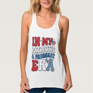 Patriotisches Schwangeres-Era-Vintage-Schwangersch Tank Top